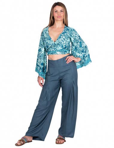 Boho style wide sleeve top