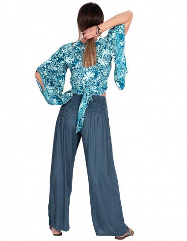 Boho style wide sleeve top