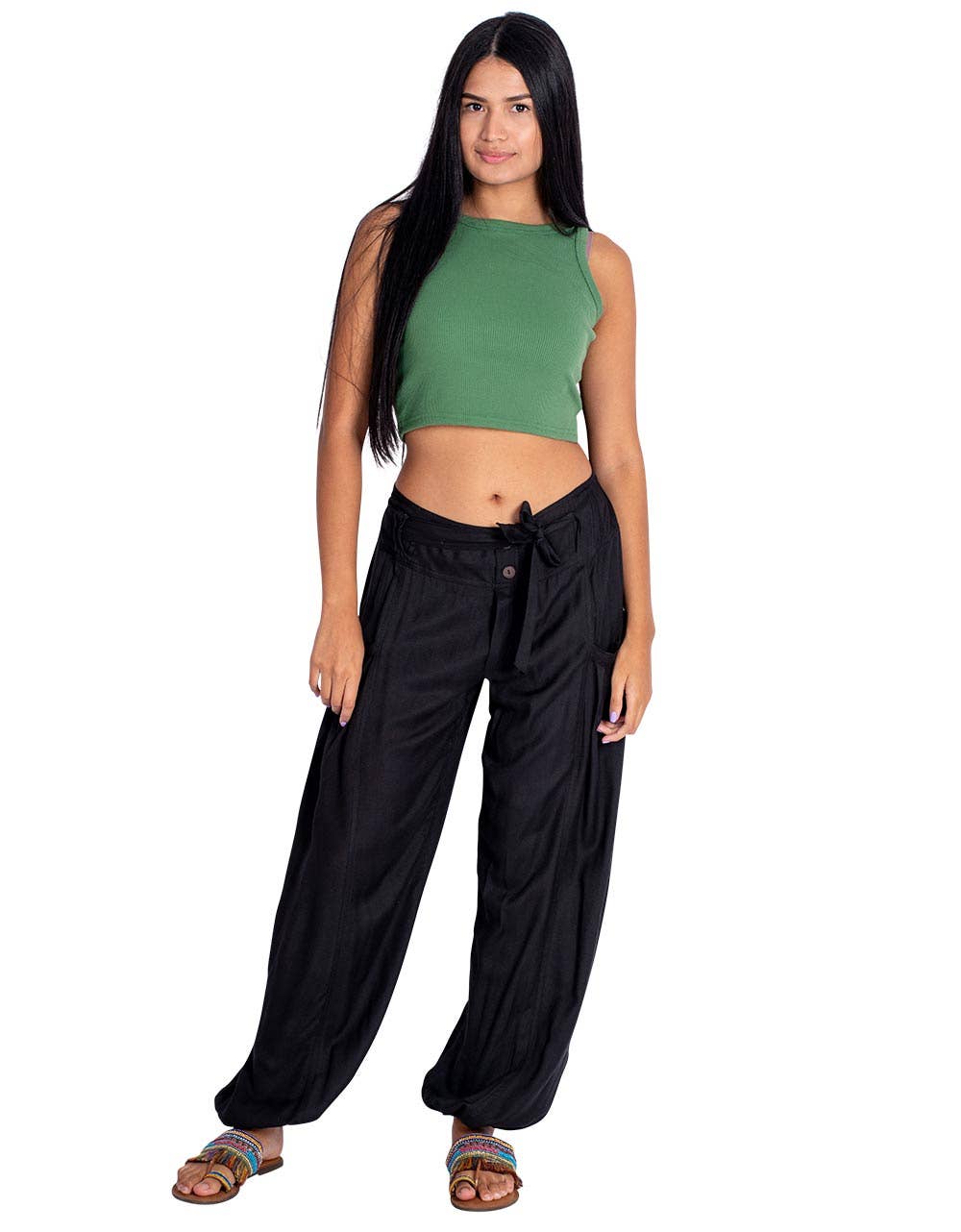 Harem pants with bow