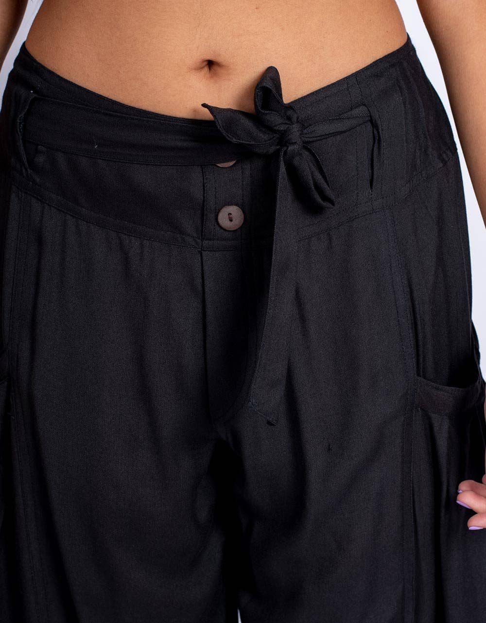 Harem pants with bow