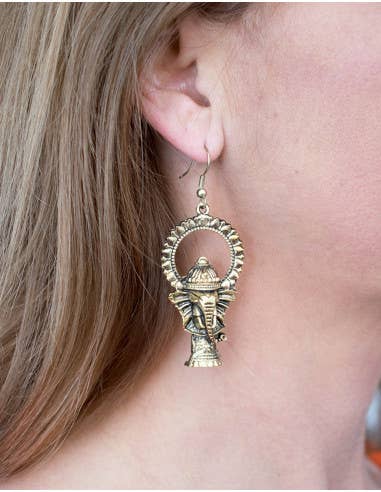 Ganesha design earrings