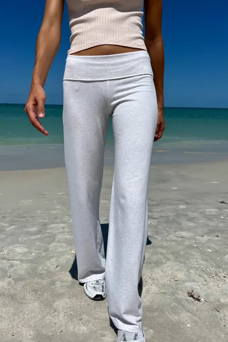Wide leg cotton pants