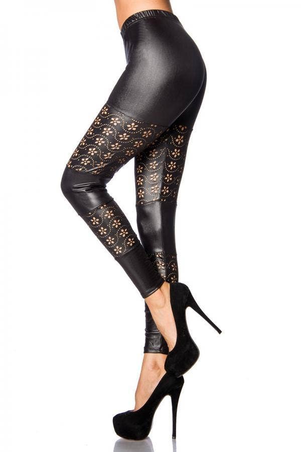 Leather look leggings- myXlook.com