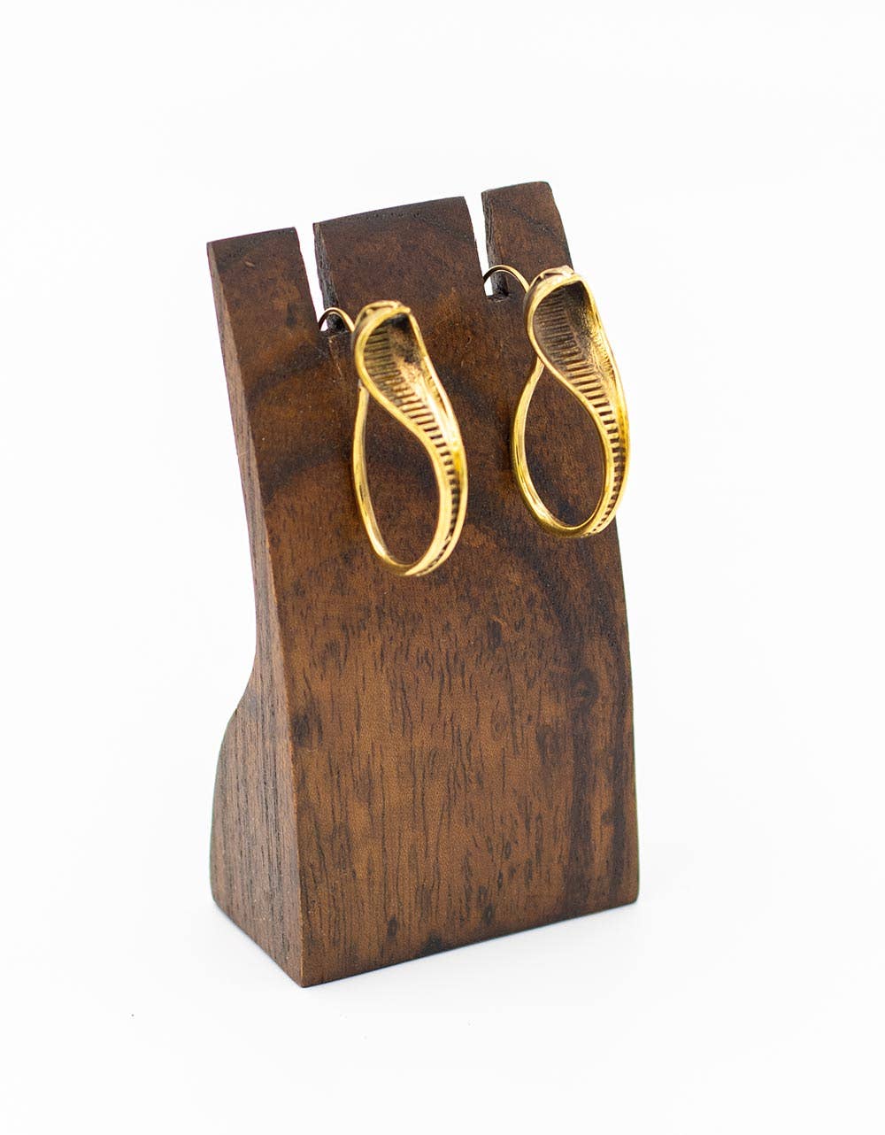 Handmade snake-shaped earrings