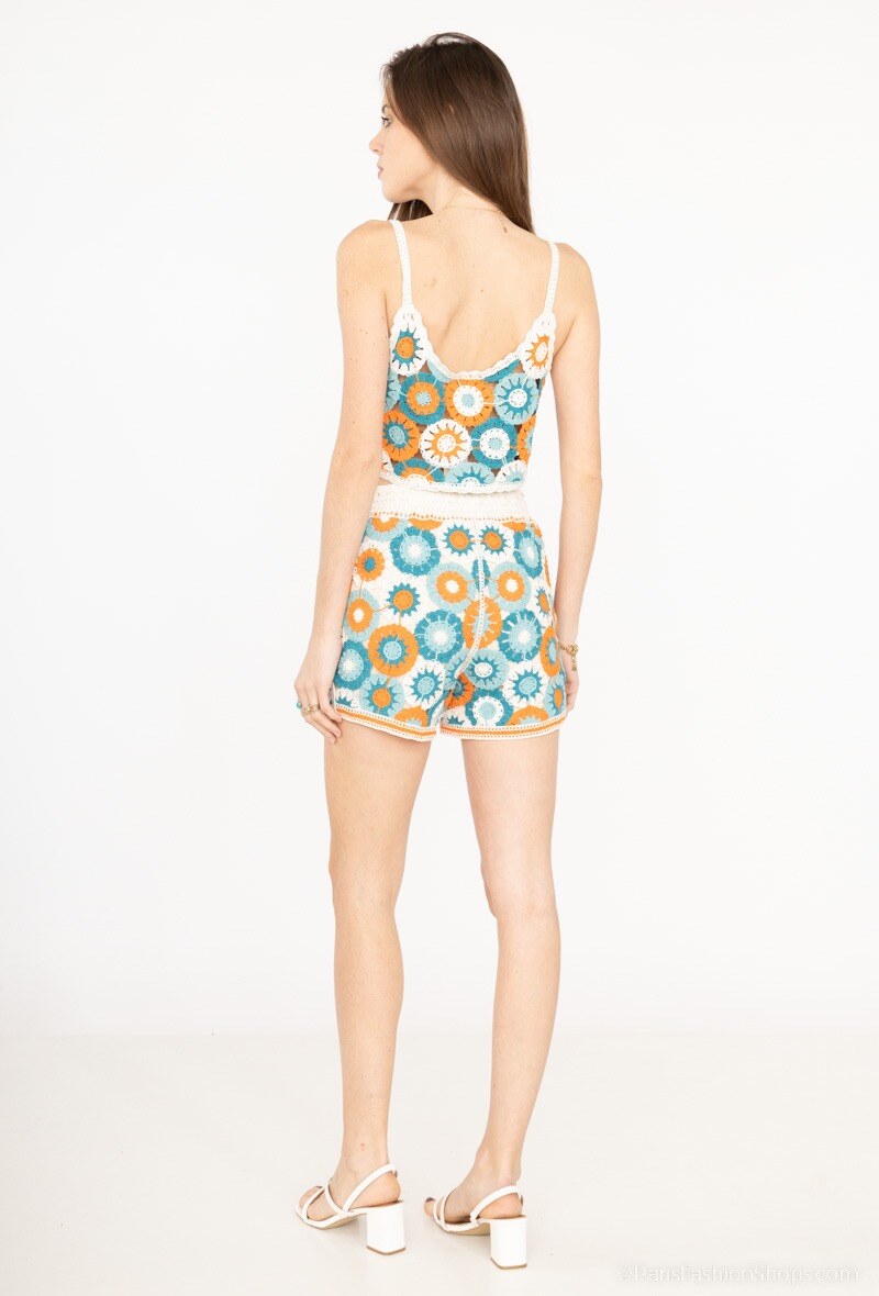 Crochet top shorts set