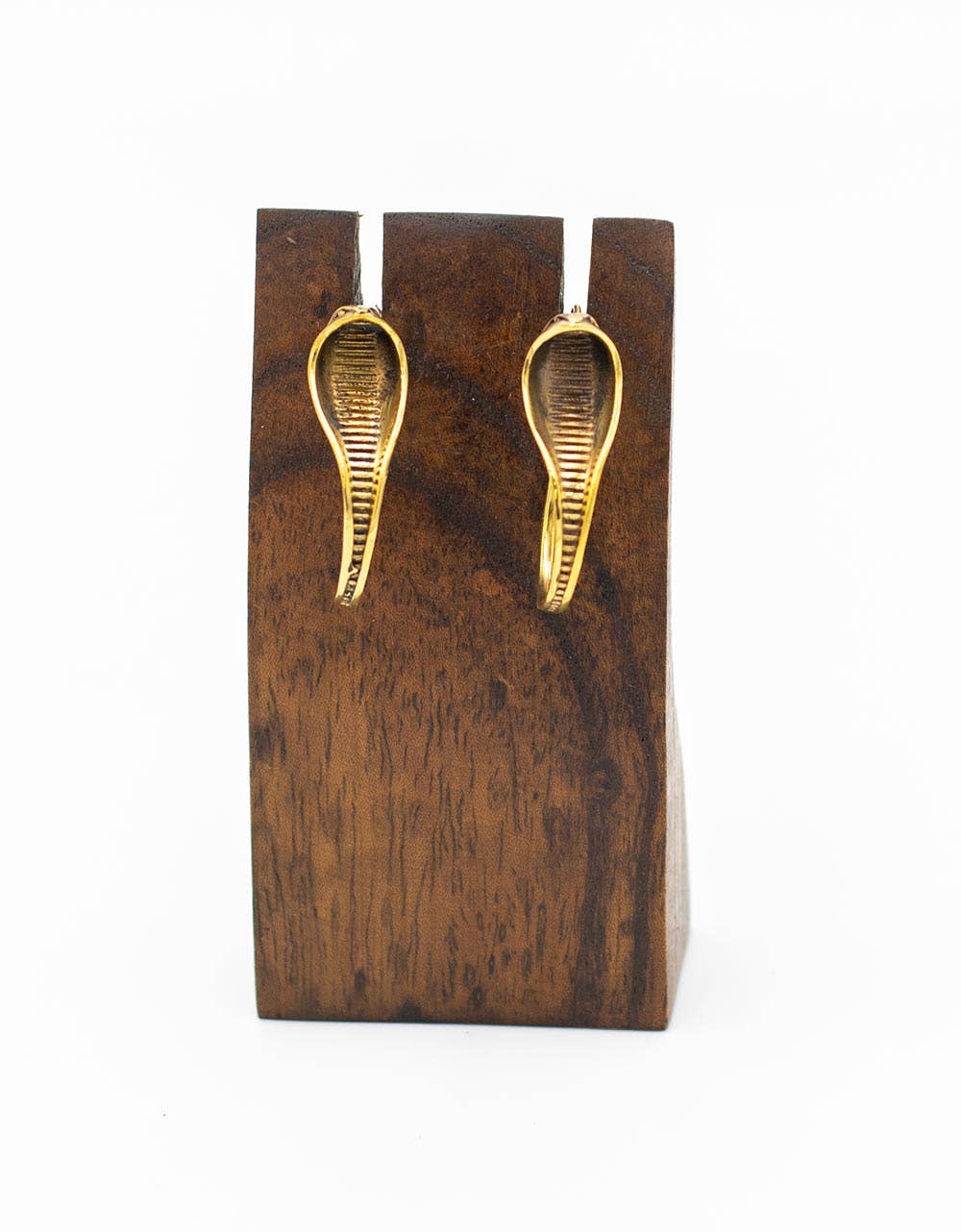 Handmade snake-shaped earrings