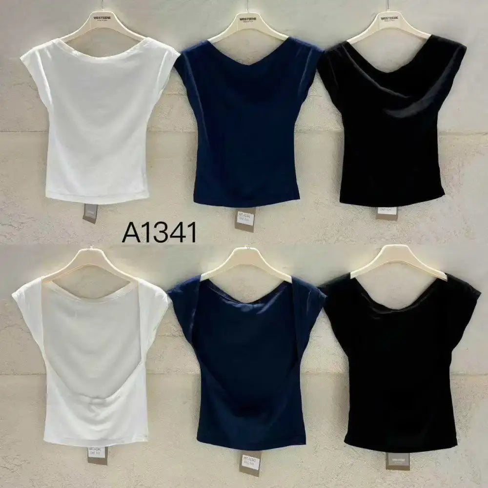 T-shirt with back cut-out