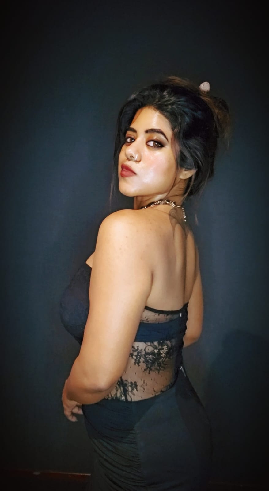 Stretchy bandeau style Lace bodysuit