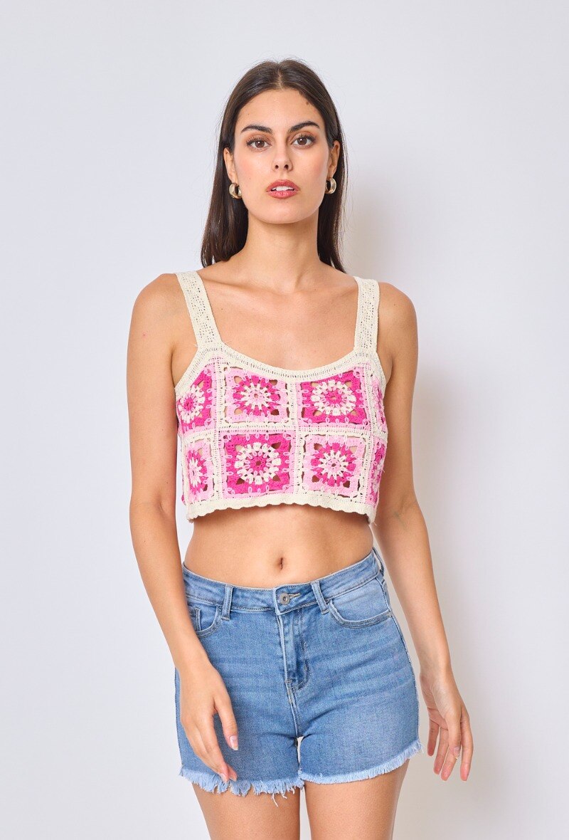 Pattern crochet top