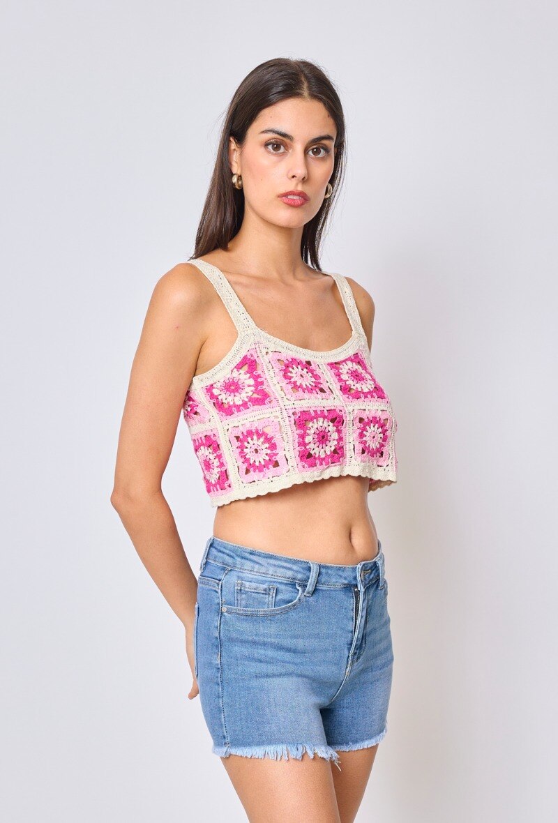 Pattern crochet top