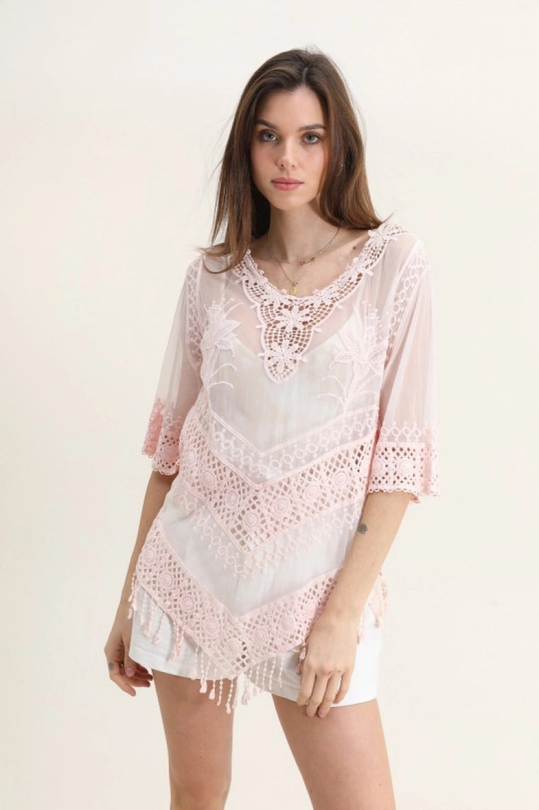 White lace tunic
